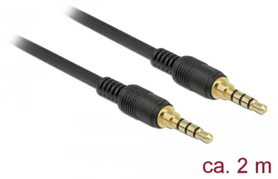 Produktbild von DeLOCK 85598, 3.5mm, Männlich, 3.5mm, Männlich, 2 m, Schwarz