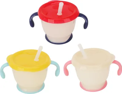 Produktbild von 3PCS Baby-Strohhalmbecher 150ml auslaufsicheres Kleinkind-Training mit Gummiband