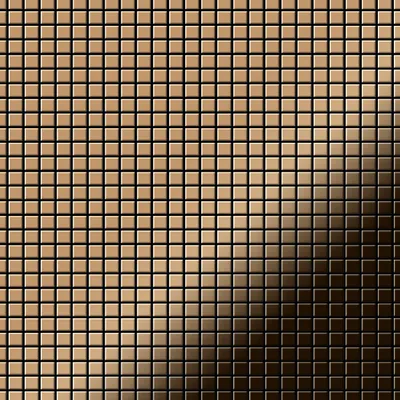 Produktbild von Mosaik Fliese massiv Metall Titan hochglanz kupfer 1,6mm Glomesh-Ti-AM