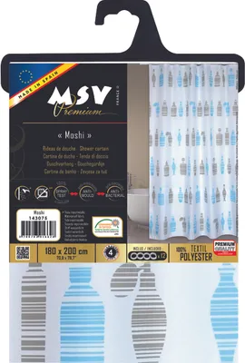 Zdjęcie produktu dla Zasłona prysznicowa MSV Premium Moshi
