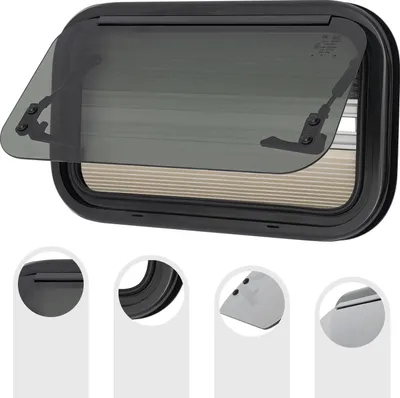 Immagine prodotto di Finestre per camper/roulotte - Finestre a battente - Zanzariera - Tenda oscurante - 70×45 cm