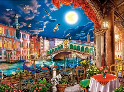 Produktbild von CASTORLAND Puzzle Romantický več er v Benátkách 2000 dílků