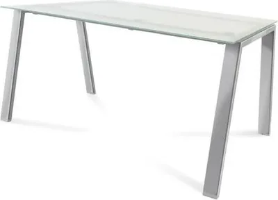 Produktbild von Schreibtisch Blanca BxTxH 140x80x73cm Gestell verchromt Platte Glas satiniert