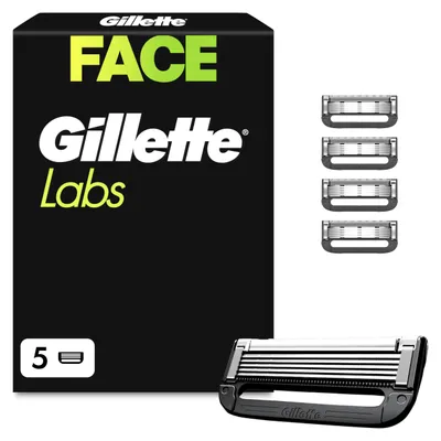 Produktbild von Gillette Labs Rasierklingen Herren, 5 Original Ersatzklingen, Schwarz