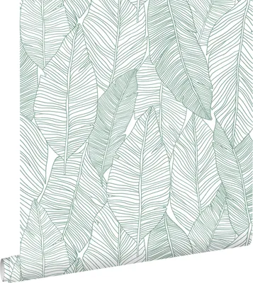 Immagine prodotto di ESTAhome carta da parati foglie disegnate verde 53 cm x 10.05 m
