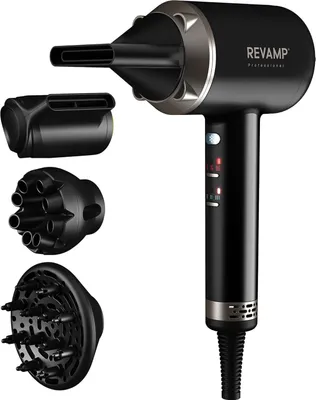 Produktbild von Haartrockner – Leistungsstarker Haartrockner für frizzfreies Styling, 2 Stylingdüsen, 1 Diffusor-Aufsatz, 4 Hitze- und 3 Geschwindigkeitsstufen