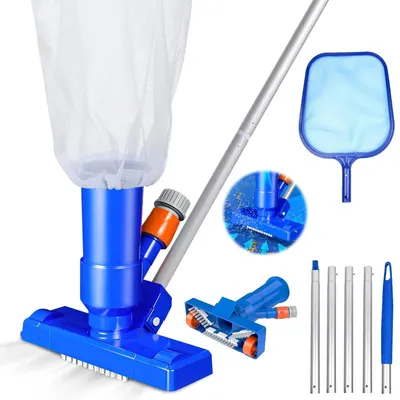 Immagine prodotto di Aspiratore per piscine con asta telescopica, set di pulizia per piscine, 1 set, per piscine