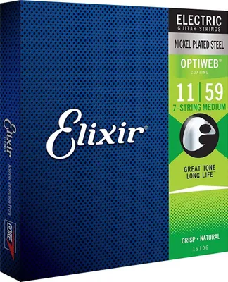 Zdjęcie produktu dla Elixir Optiweb 19106 Medium 7-String Struny do gitary elektrycznej