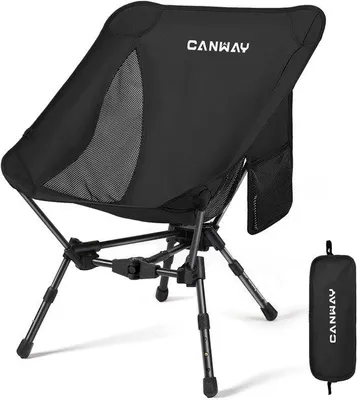 Image de Chaise pliante légère pour le camping et la plage - chaise portable et peu encombrante une fois pliée - capacité de charge de 180 kg - noir