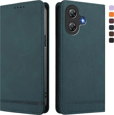 Image de Etui pour Ulefone Note 21, étui rétro en cuirPolyuréthaneavec support et fentes pour cartes de crédit Vert