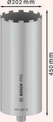 Produktbild von PRO Nassbohrkrone, 202 x 450 mm, G 1 1/4 Zoll UNC