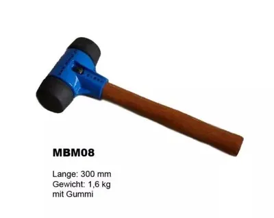 Produktbild von Gummihammer MBM08 Profi Hammer Pflasterhammer Plattenlegerhammer Handwerkzeug