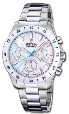 Obrázek produktu pro Hodinky Festina pro ženy, keramické pouzdro, náramek z nerezové oceli, stříbrná barva, model D3UF20693/1