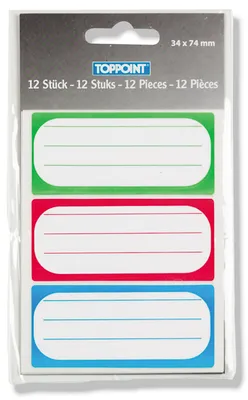Produktbild von 12 Buchetiketten Buch Etiketten 34 x 74 mm