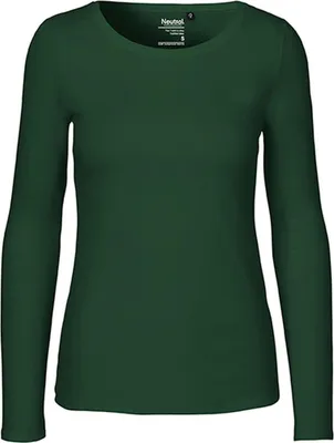 Produktbild von Neutral O81050 | Damen Long Sleeve T-Shirt / 100% Fairtrade-Baumwolle - Farbe: Bottle Green - Größe: L