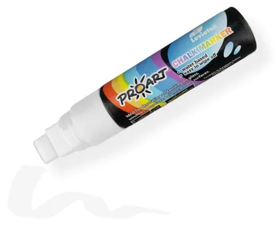 Produktbild von LEVIATAN - Kreidemarker | Kreidestifte für Fenster | Flüssigkreidestift | Tafelstift Abwaschbar| Glasstift | Keilspitze 15mm Weiß