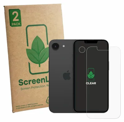 Produktbild von 2x ScreenLeaf Schutzfolie für Apple iPhone 16e / 17e Displayschutz Display Schutz Folie Klar Transparent