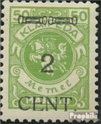 Produktbild von Briefmarken Memelgebiet 1923 Mi 177 Type IV mit Falz Aushilfsausgabe