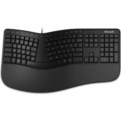 Zdjęcie produktu dla Microsoft Ergonomic, Pełnowymiarowy (100%), Przewodowa, USB, AZERTY, Czarny