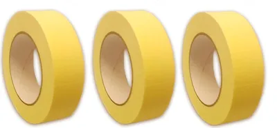 Produktbild von 3 Rollen Malerkrepp 19mm x 50m Abdeckband Kreppband Klebeband Maler