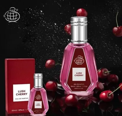 Produktbild von Fragrance World Lush Cherry Eau de Parfum 50 ml – Orientalisch-süßer Duft für Damen & Herren – Inspired by Tom Ford Lost Cherry
