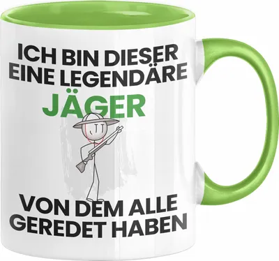 Produktbild von Jäger Geschenk Tasse Lustige Geschenkidee Geburtstag für Jäger Ich Bin Dieser Legendäre Jäger Von Dem Alle Geredet Haben Kaffee-Becher (Grün)