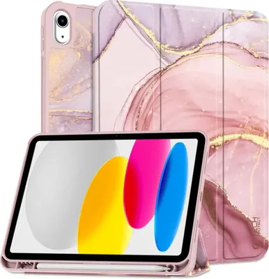 Produktbild von Tech-Protect SC Pen-Hülle für iPad 10,9" (2022) – Rosa Marmor