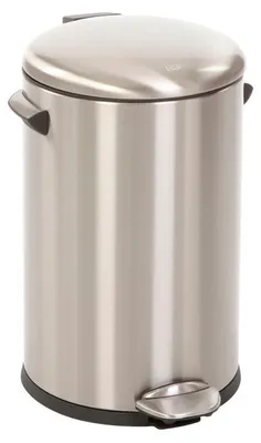 Produktbild von EKO - Belle Deluxe Treteimer 12 Liter - Stainless steel Plastic - Matt Edelstahl