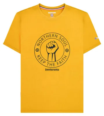 Productafbeelding van Lambretta - "Northern Soul" T-shirt voor heren, model LB163 (XL), kleur goud