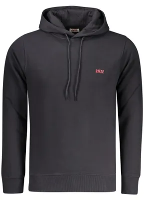 Produktbild von Herren Sweatshirt mit Kapuze: Flauschiges Langarmshirt Blau