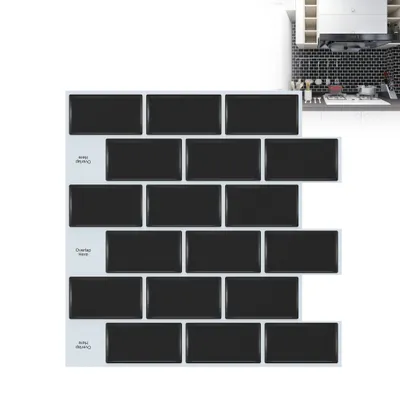 Obrázek produktu pro XMTECH 30×30 cm samolepicí dlaždice 10 kusů, kuchyňské samolepicí dlaždice koupelna, PVC metro dlaždice samolepicí dlaždice Imitace (typ 4)
