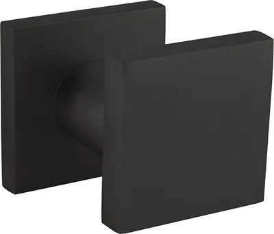 Immagine prodotto di Pomello per porte d'ingresso quadrato in alluminio nero - Per pezzo