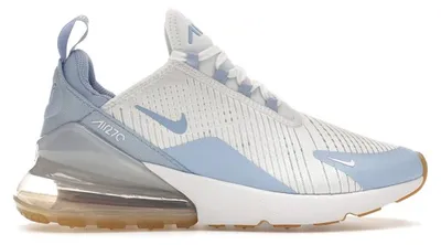 Image de Nike Air Max 270, coloris blanc, bleu clair, beige clair et aluminium (pour femmes) - Pointure EU 38