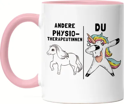 Produktbild von Andere Physiotherapeutinnen Du Tasse Rosa Pferd Einhorn Humor Lustig Unicorn Geschenk Apotheke