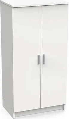 Imagen del producto de Armario multifuncional Silecomplaza con dos puertas, seis estantes, color blanco, dimensiones 55 x 108 x 36 cm