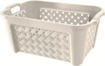 Image de Tontarelli Arianna Panier à linge rectangulaire 35 l Polypropylène (PP) Beige