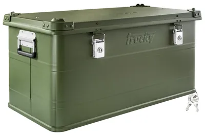 Produktbild von Aluminium Box mit Deckel Grün Alu Kiste Box Alukiste 90 Liter Transportbox Metallbox Alu Aufbewahrungsbox Boxen Abschliessbar Metallkiste Trucky