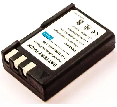Produktbild von Akku für Nikon D5000 Li-Ion 7,4 Volt 900 mAh schwarz.