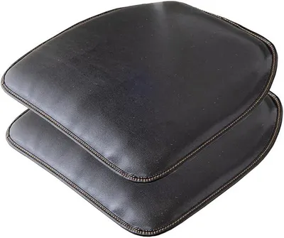 Imagen del producto de Cojines antideslizantes para sillas de comedor, de cuero, 43 x 40 cm, paquete de 2 unidades. Cojines para asientos de cocina con base de goma. Color: