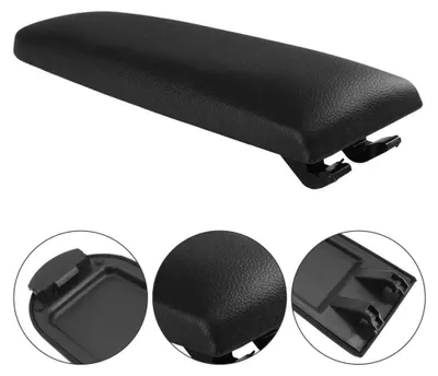 Immagine prodotto di Copri bracciolo per VW Golf 4, Bora, Beetle, Polo, Passat, Jetta con rivestimento in pelle nera.