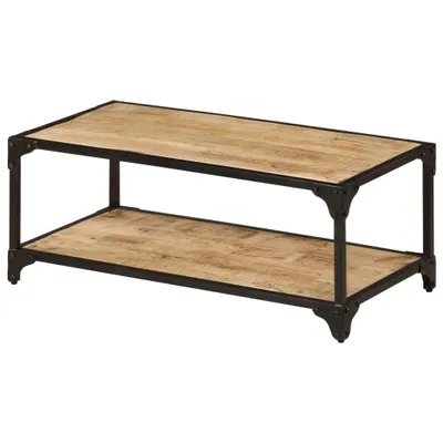Produktbild von The Living Store Couchtisch 90x45x35 cm Raues Massives Mangoholz
