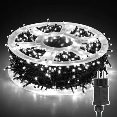 Produktbild von Peviasot 10M LED Lichterkette 100LEDs 8 Modi mit Memory Funktion, Weihnachten Party Garten Bedienung Funkelnder Sterneffekt Deko Kaltweiß