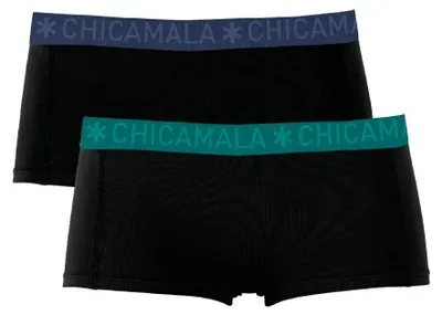Produktbild von Mädchen, 2er-Pack Boxershorts, einfarbig, Schwarz/Schwarz, Größe 104