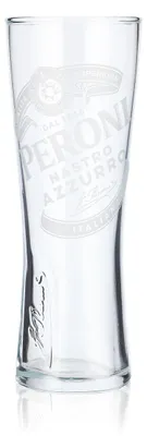 Produktbild von Peroni Bier Glas 0,2l Pokalglas "Nastro Azzuro" Signature Relief unten