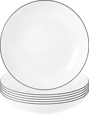 Produktbild von Seltmann Weiden Lido Black Line Suppenteller rund ø 21 cm 6er Set - DS