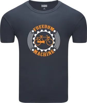 Produktbild von Diarbo Herren T-Shirt mit Aufdruck Fahrradliebhaber Freiheitsmaschine Dunkelgrau Gr.S