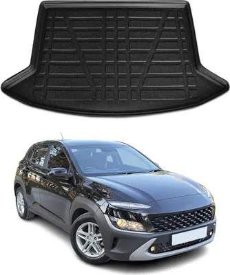 Image de Bac de coffre pour Hyundai Kona 2018-2025 caoutchouc TPE noir