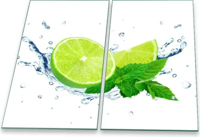 Produktbild von Herdabdeckplatte Abdeckung Glaskeramikfeld Abdeckplatte 2-Teilig 60x52 Lemon Grün Glas