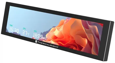 9,16" IPS-LCD-Monitor, 1920x480, magnetisch, USB-C, schwarz