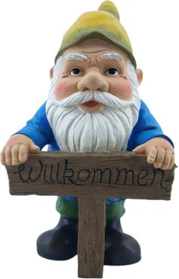 Produktbild von Dekofigur Gartenzwerg Willkommen 43,5 x 23 x 20,5 cm